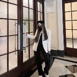 Зимний пиджак классического кроя, шерстяные штаны, свободный прямой крой