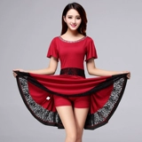 Комплект для взрослых, летнее платье для пожилых людей, короткий рукав, для выступлений, для среднего возраста