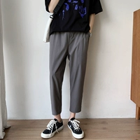 Трендовые тонкие штаны, в корейском стиле, подходит для подростков, эластичная талия