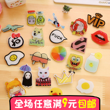 Fashionable cartoon pin, cute badge, accessory, brooch, Korean style