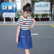 Quần áo trẻ em cho bé gái mùa hè trẻ em mùa hè phiên bản mới của Hàn Quốc của chiếc váy denim bé gái 8 bé lớn - Khác