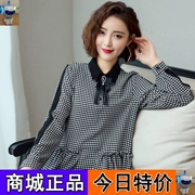 Jin Xuan nhớ lại một bộ trang phục vui nhộn mùa xuân 2019 khí chất mới kẻ sọc lỏng áo sơ mi thanh lịch mỏng manh F138 - Quần áo ngoài trời