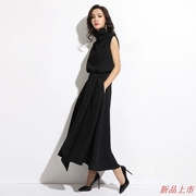 Mùa hè 2019 mới của phụ nữ Hàn Quốc khí chất eo váy không dây quai lỏng váy liền màu nữ - váy đầm