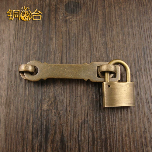 Tongqueta Taiwan Antique Locks Pure Медная ретро -пряжка дверь Дверь Дверь Дверь Дверь Дверь Дверь Дверь