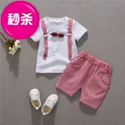 Quần áo trẻ em bé trai tay ngắn phù hợp với mùa hè mới cho bé Quần áo trẻ em quần áo trẻ em quần short hai mảnh đặt 1-6 tuổi - Khác