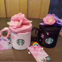 Spot бесплатная доставка Starbucks Sakura Day Day Sakura Night Sakura Puppet Mini Mini Bag не содержит карт
