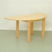 Nhà máy trực tiếp mẫu giáo bàn ghế gỗ Thiết kế tròn nhiều kiểu dáng Bàn làm việc bằng gỗ rắn tròn cho trẻ em - Phòng trẻ em / Bàn ghế