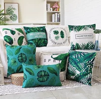 Подушка садового зеленого листа Обнимите подушку и диван с пакетом в зависимости от подушки для автомобильного офиса, основного дивана, подушка подушки для талии