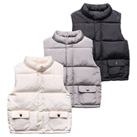 Áo phao cotton dày cho bé mùa đông phiên bản mới của Hàn Quốc gile lông sang chảnh bé gái