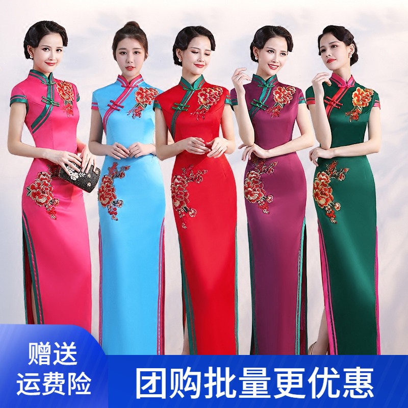 Elegant elite cheongsam, suit, 13 years, for middle age