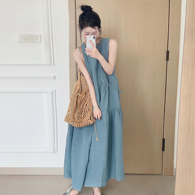taobao agent Summer dress, long skirt, plus size, V-neckline, fitted, french style