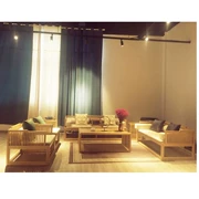 Ghế sofa ba chỗ kiểu Trung Quốc mới kết hợp sofa màu gỗ câu lạc bộ khách sạn màu sắc tại chỗ Zen - Nhà cung cấp đồ nội thất