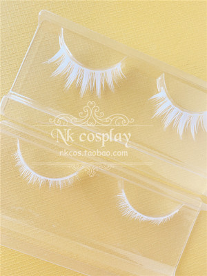taobao agent Nk の n | Free Shipping | Bai Xueji | COS makeup | Lo play makeup | white false eyelashes up+lower combination false eyelashes