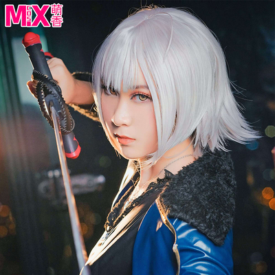 taobao agent Mengxiang home FateGrand Order black Joan of Arc lavender long spot cosplay wig