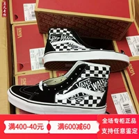 Vans, высокие шахматы, кроссовки подходит для мужчин и женщин, с вышивкой, с печатью вашего логотипа, 38