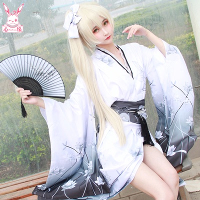 taobao agent Spring white bathrobe, clogs, cosplay