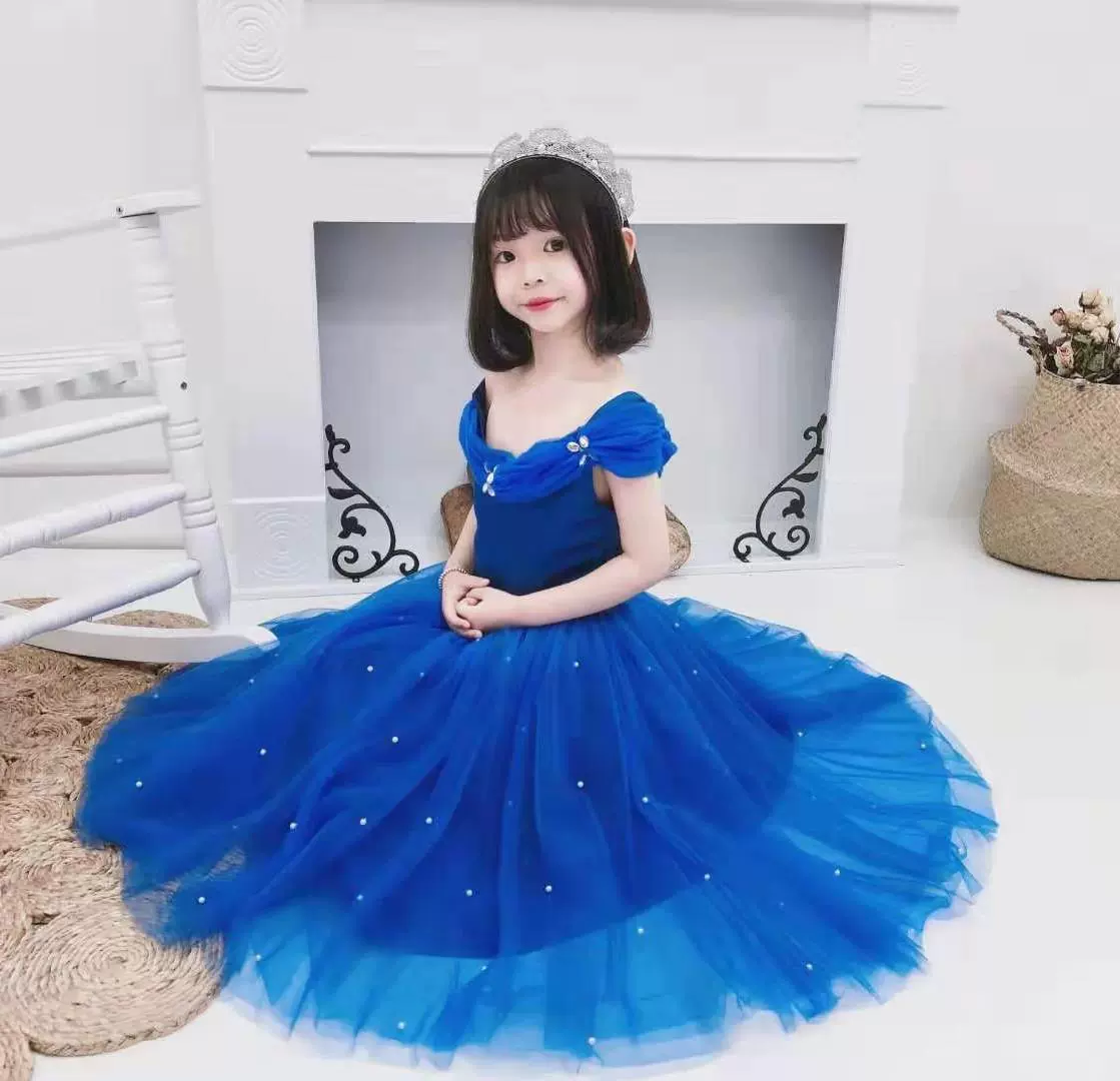 Cô bé công chúa trẻ em ăn mặc trẻ em Lọ Lem biểu diễn váy cưới nhỏ mịn váy cưới mùa mới đến trường quần áo trẻ em - Váy trẻ em