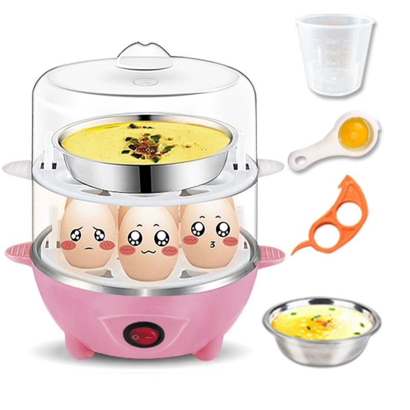 Nồi hấp trứng gia đình hai lớp, thiết bị hấp trứng, tự động ngắt điện, máy luộc trứng gia đình ký túc xá nhỏ, máy hấp trứng hấp trứng thủ công - Nồi trứng