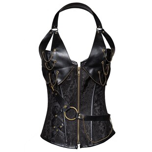 Retro waist belt, corrective bodysuit, European style, steel frame, tight