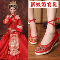 Qingcang Spring и осенний старый в Пекине ткань базовая ткань вышитая обувь