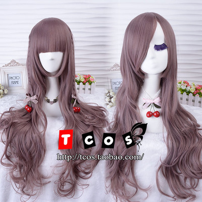 taobao agent TCOS LOLITA Lolita Daily Harajuku Taro Purple Purple Brown Natural Wave Cos wig curly hair