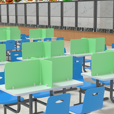 Настольных перегородок 桌面隔离板分隔板食堂餐桌防飞沫校园考试课桌子办公室电脑桌屏风