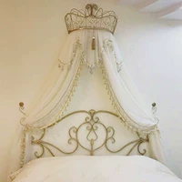 Tùy chỉnh đầu giường trang trí treo tường sợi trắng Giường công chúa 幔 毛 Giường tầng cô gái trái tim sợi giường mơ ước - Bed Skirts & Valances rèm ngủ giường tầng