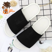 T gặp rắc rối Adidas clover ADILETTE da đen và trắng khâu xu hướng dép nữ CG6554 - Dép thể thao