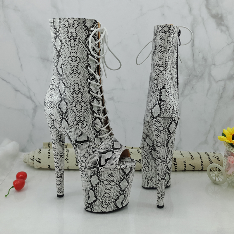 LEECABE NEW SNAKE PATTERN HIGH -HEEL SHOES PRIVATE CUSTOM SEXY HIGH HEEL HEELS STAGE STAGE CATWALK SHOW HIGH HEEL 3B