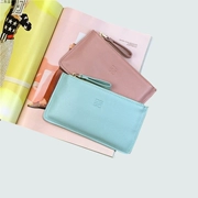 Túi chìa khóa nữ mới của Hàn Quốc trong túi điện thoại di động dài mẫu vải thiều nhỏ gói thẻ tươi khóa kéo túi xách siêu mỏng - Trường hợp chính