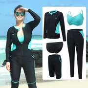 Cặp vợ chồng Hàn Quốc lặn phù hợp với nữ sứa wetsuit kem chống nắng ống thở dài tay áo kích thước lớn chia phù hợp với áo tắm lướt - Vài đồ bơi