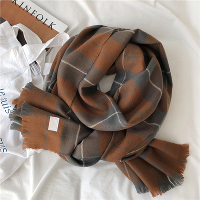taobao agent Brand winter velvet long universal scarf, keep warm shawl, increased thickness