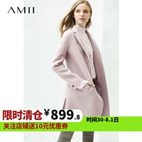 Áo khoác dạ nữ tối giản của Amy ami phiên bản tối giản của Hàn Quốc áo len hai mặt bằng len 2019 - Áo Hàn Quốc áo choang dạ đẹp