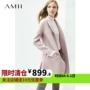 Áo khoác dạ nữ tối giản của Amy ami phiên bản tối giản của Hàn Quốc áo len hai mặt bằng len 2019 - Áo Hàn Quốc áo choang dạ đẹp