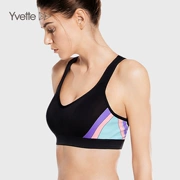 Yvette 薏 đồ lót nữ thể thao in thời trang không có vành vest cường độ cao chạy áo ngực chống sốc - Đồ lót thể thao