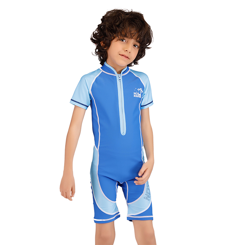 Boy's Split Children's Swimsuit Suit Soccer Boy Student Flat Angle Swimming Class Middle School Boy