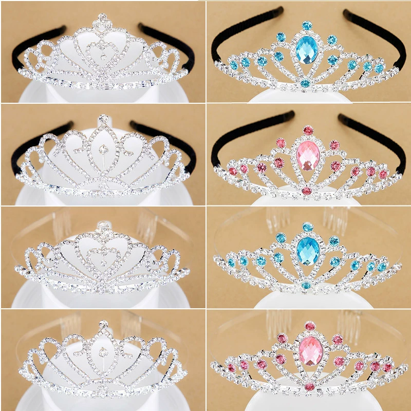 Hàn Quốc trẻ em vương miện vương miện công chúa headband bé gái tóc trang sức kẹp tóc cô dâu vương miện bé gái sinh viên - Phụ kiện tóc