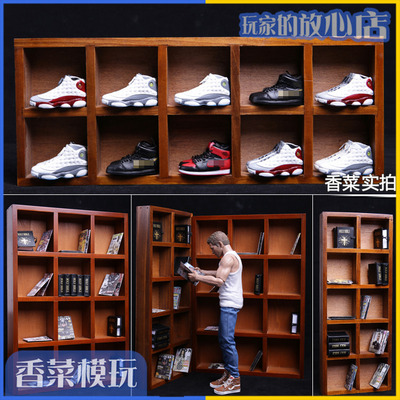 taobao agent 1/6 soldiers model scene accessories Shoes, shoe cabinet bookcase bookshelves can be tied to combine spot