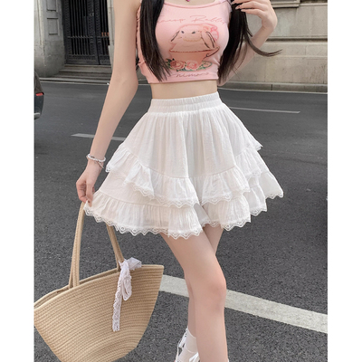 taobao agent Lace mini-skirt, pleated skirt, plus size, lace dress, tutu skirt, A-line