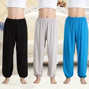 Mùa hè quần cotton nhân tạo cotton pyjama quần cotton rộng kích thước lớn có thể mặc bên ngoài quần cotton cotton mỏng - Quần tây