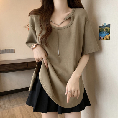 taobao agent Summer short sleeve T-shirt, top, plus size, fitted