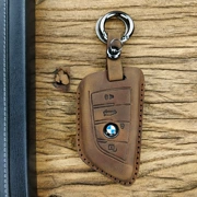 Bộ chìa khóa da ngựa điên được làm bằng da BMW blade 35 series điều khiển từ xa túi da móc chìa khóa xe - Trường hợp chính
