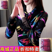 秀 女 服饰 2019 xuân mới in thời trang áo sơ mi tay lửng mỏng tay áo F1507 - Quần áo ngoài trời