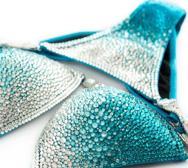 Сексуальный раздельный купальник для плавания, США, градиент