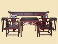 Ming và Qing triều cổ đồ gỗ cổ điển Trung Quốc cổ điển ở giữa bốn bộ bạch đàn Ganoderma lucidum cho bàn - Bàn / Bàn bàn gỗ xếp