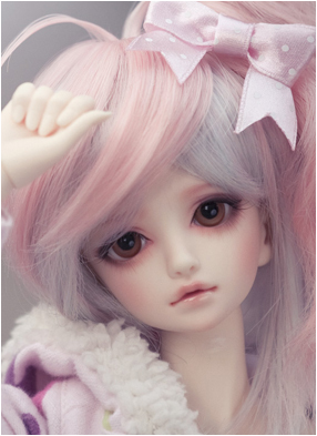 taobao agent 1/4bjd doll high-temperature silk ponytail mixed color wig AQ-366-17.5cm-F15/F4ABF15/f4/f8