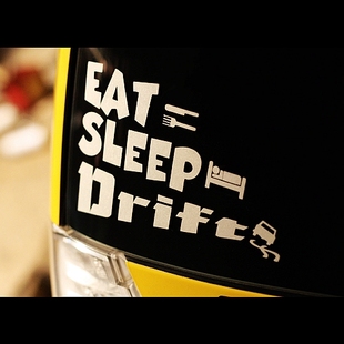 XIXI Car Sticker JDM Eat Sleep Drift Reflector Sticker Sticker Car Decy