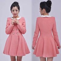 2017 mùa thu đông mới của phụ nữ Thời trang Hàn Quốc váy lớn Áo len mỏng hai dây bằng len Áo khoác len - Áo Hàn Quốc các mẫu áo dạ đẹp
