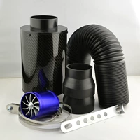 Ống khí xe được điều chỉnh lưu lượng cao bằng sợi carbon tinh khiết Bộ lọc Windbox booster Xe sửa đổi Đầu nấm - Sửa đổi ô tô bộ dụng cụ vệ sinh nội thất ô tô