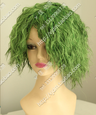 taobao agent Cosplay wig Batman clown Joker back green fluffy curl anime performance wig